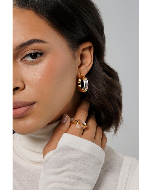 Zynnia Collective Metallic Split Hoops