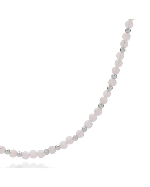 Nellou Jewellery Metallic Jewel Bead June Birthstone Necklace Sterling