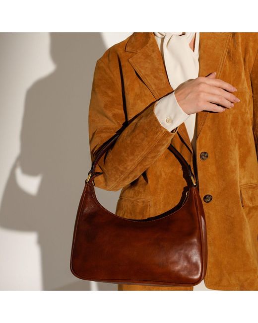 Time Resistance Brown Cognac Leather Handbag For – The Bluest Eye