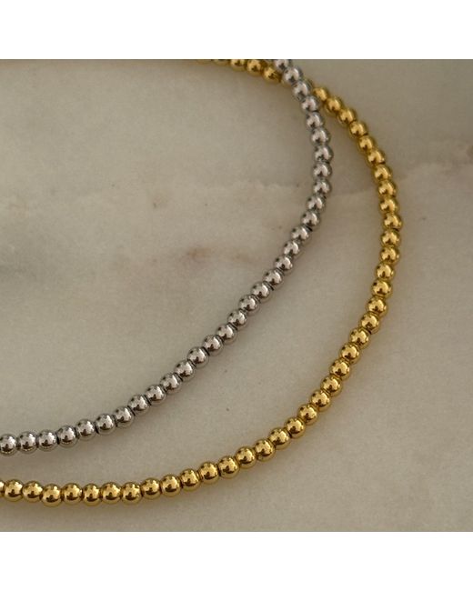 Nazzar Metallic Mini Beaded Stretch Bracelet