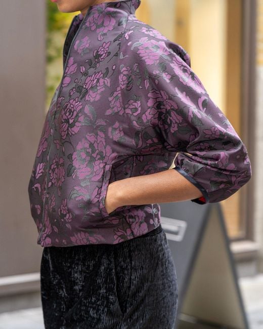 Lioness by Tf Purple Flowered Jacket