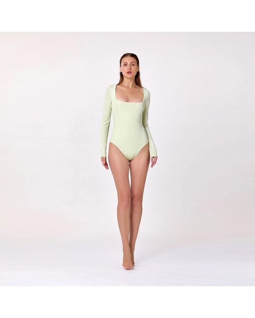 Smart and Joy Pink Square-Neck Bodysuit- Neutrals