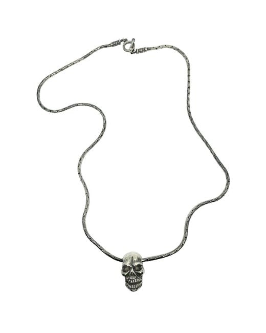 Tg-Jewellery by Tamara Gervasio Metallic Skull Necklace – Sterling Paloma Chain for men