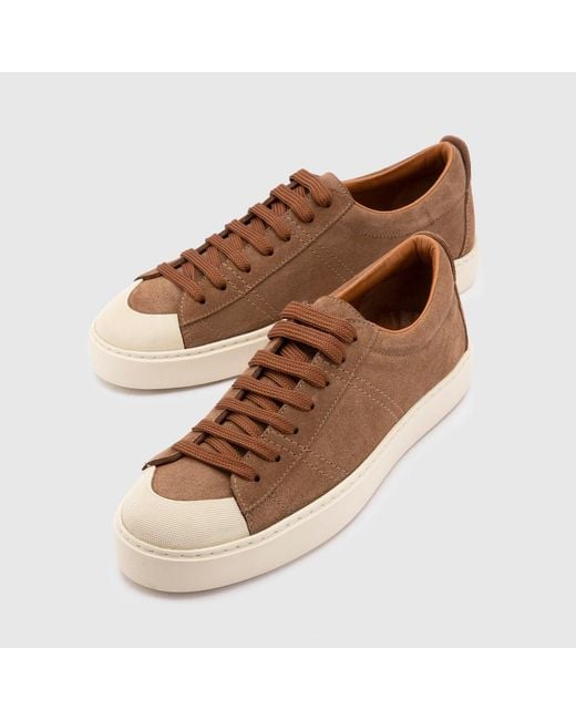 Ilvi Brown Augusto Saddle Suede Leather Sneaker for men