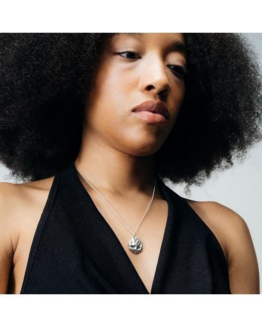 Moca Jewellery Metallic Moon Pendant