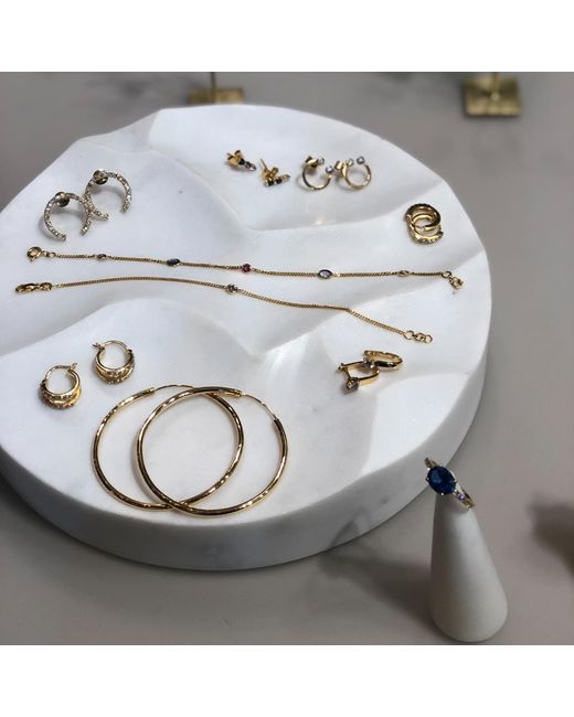 Preeti Sandhu Metallic Lunar Hoops