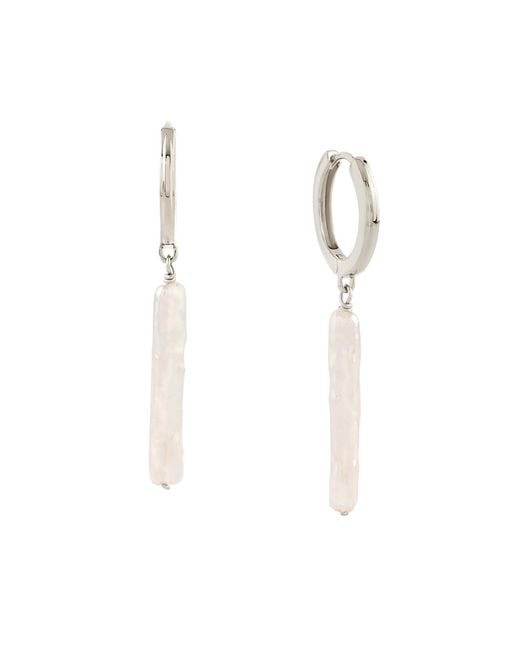 Astor & Orion White Nora Pearl Huggies Sterling