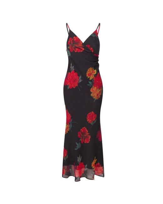 Hope & Ivy Red The Rachel Cami Maxi Dress With Tie Back