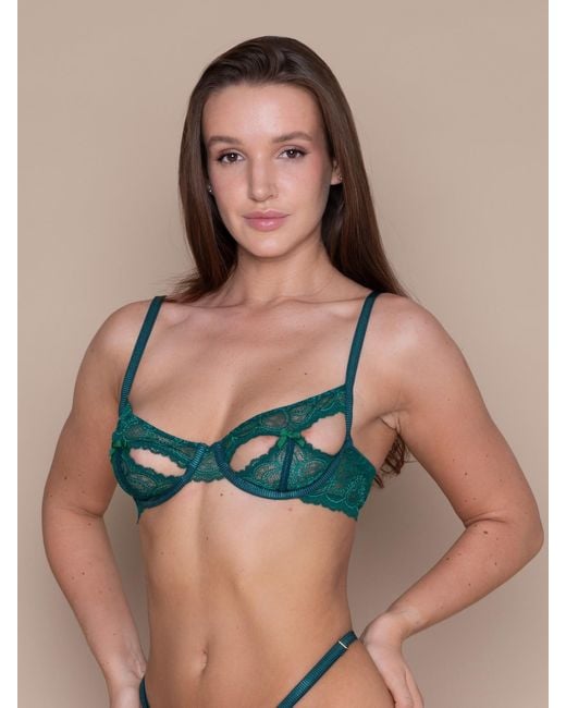 BonBon Lingerie Green Temptress Ouvert Bra