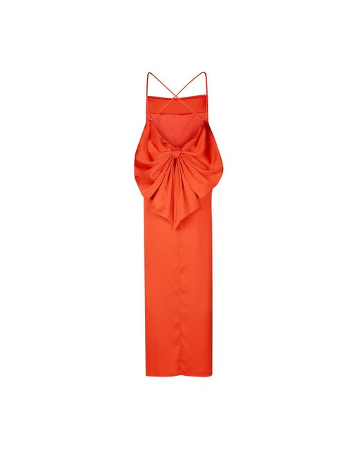 The Gt Atelier Red Backless Bow Party Dress