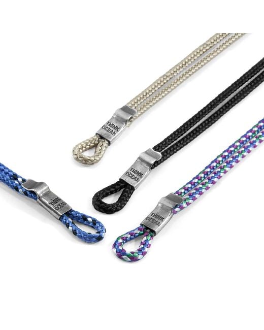 Anchor and Crew Metallic Recycled Marine Rope Silver Bracelet