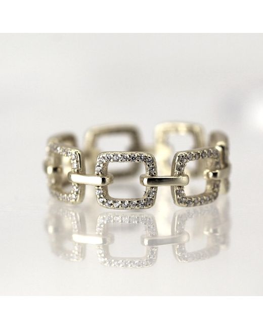 VicStoneNYC Fine Jewelry Metallic Unique Desgin Diamond Chain Band
