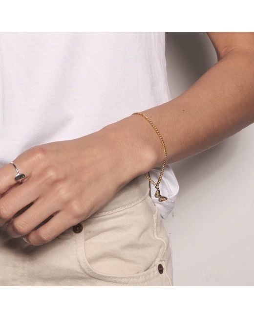 Cloud Haven Metallic Butterfly Pendant Bracelet