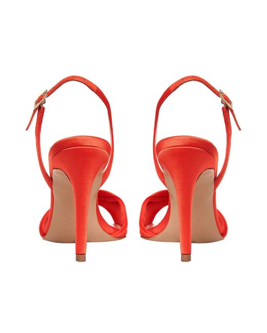 Ginissima Red Chloe Orange Satin Sandals