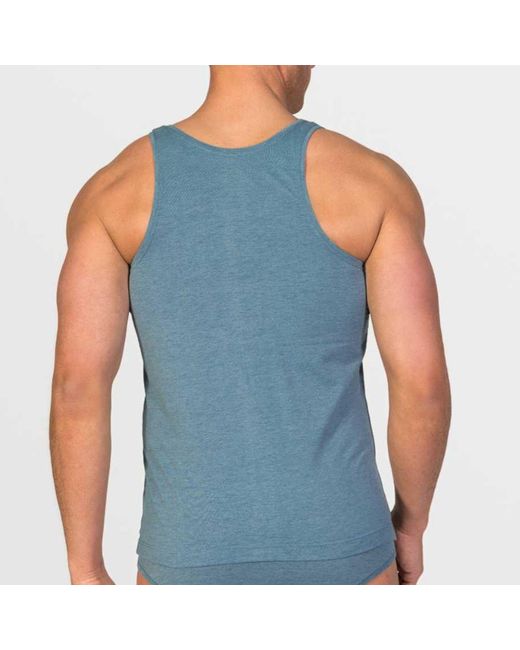 Zd - Zero Defects Blue Neptuno Tank Top Soy Fiber – Antibacterial & Lightweight Fit for men