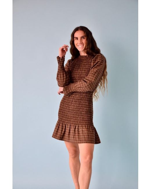 Mind Traveler Brown Chia Dress