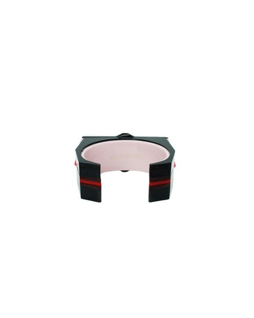 Gissa Bicalho Black Handmade Acrylic Bracelet Kuntur