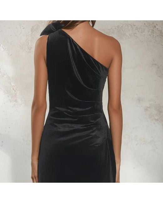 Yumi Kim Black Bardot Velvet Dress