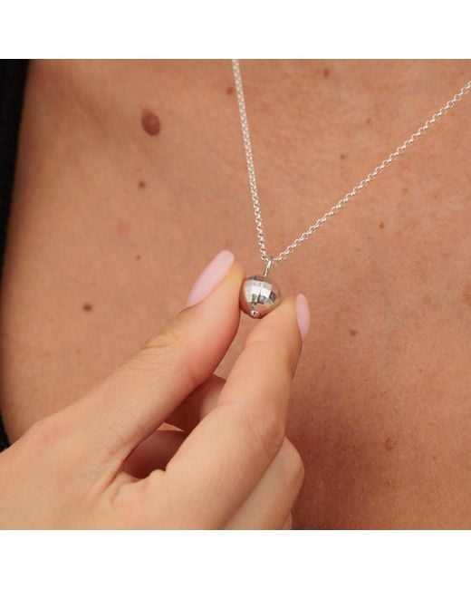 Scream Pretty Metallic Disco Ball Charm Necklace