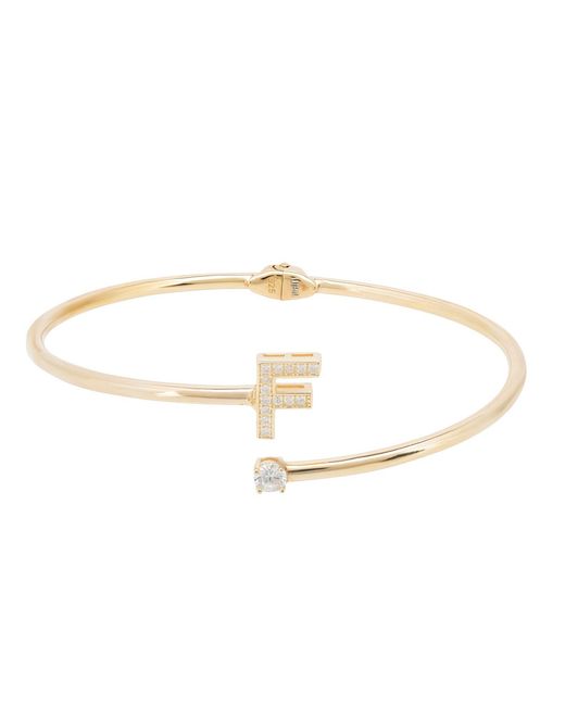 Latelita London Metallic Initial Bangle F