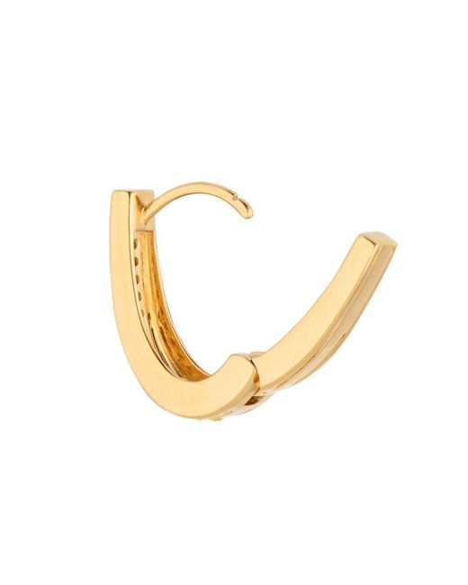 Lulu B London Metallic Large Classic Hoop Earrings With Cubic Zirconia