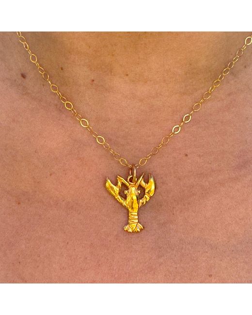 Lexi Jewelry Metallic Lucky Lobster Necklace