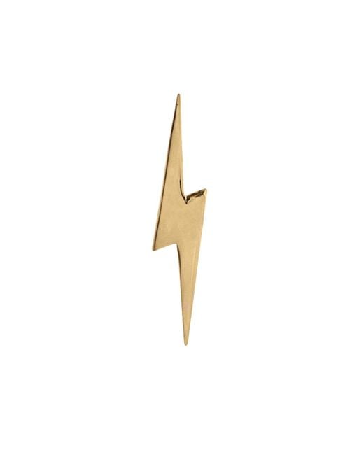Edge Only Metallic Pointed Lightning Bolt Pin 18Ct Vermeil for men