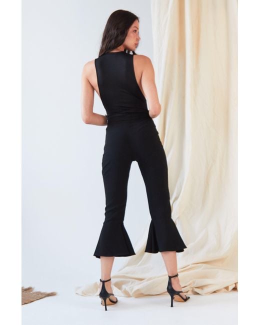 Sarvin Blue Frill Hem Trousers