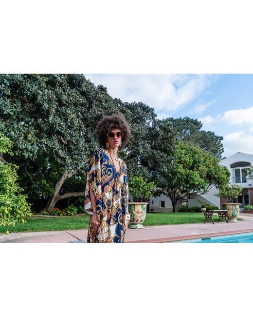 Jennafer Grace Metallic Voglia Nautica Caftan Kaftan Dress
