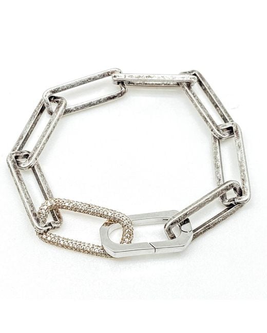 Loni Paul Jewelry Metallic Chunky Rectangle Paperclip Bracelet