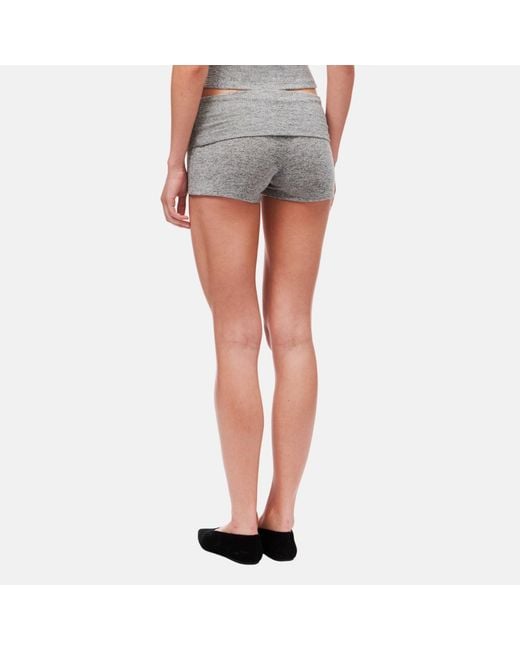 OW Collection Gray Rue Knit Mini Shorts