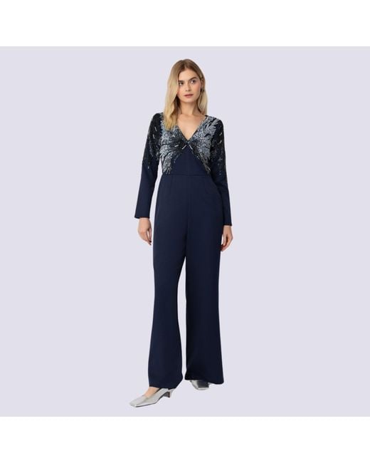 Raishma Blue Piper Jumpsuit