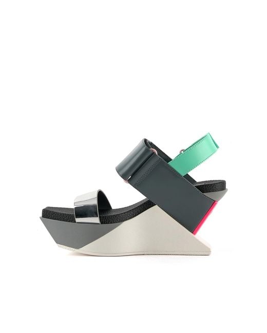 United Nude Green Delta Wedge Sandal