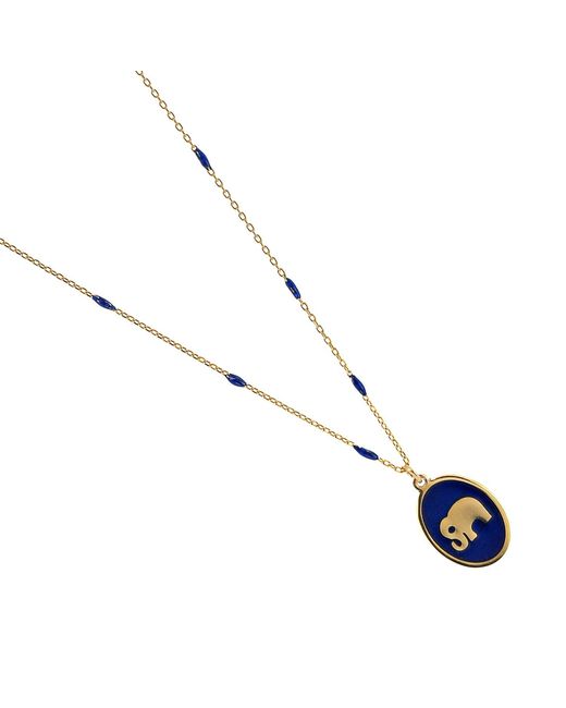 Ebru Jewelry Metallic Powerful & Lucky Elephant & Chain Necklace