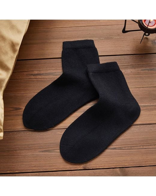 Soft Strokes Silk Black Wool Quarter-Length Socks Set Of Two