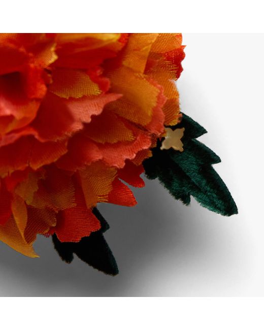 Helena Simon Red The Marigold Floral Brooch