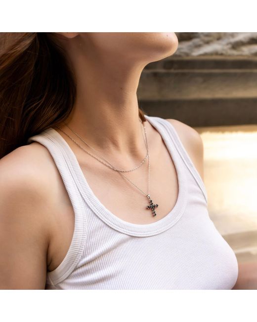 Spero London White Twisted Curb Singapore Sterling Chain Adjustable Size