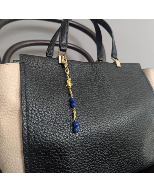 Frenvyrn Blue Cat Convertible Lapis Bracelet Bag Charm Small for men