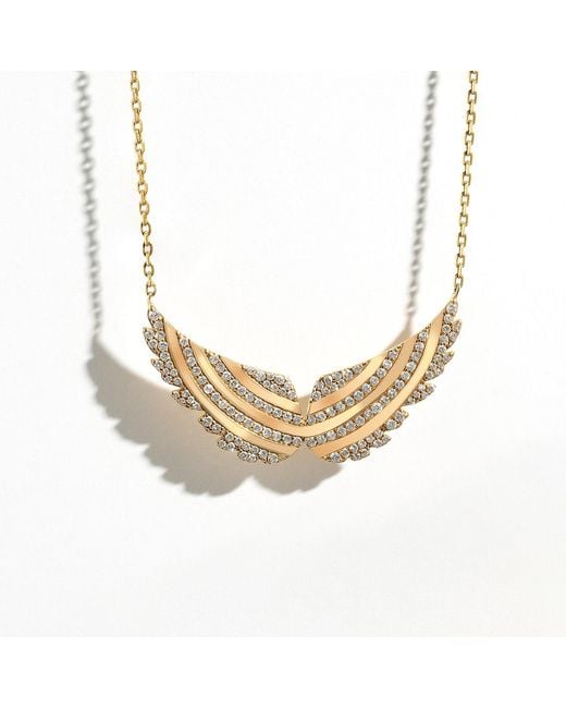 Milchee Metallic Maldives Angel Wings Necklace