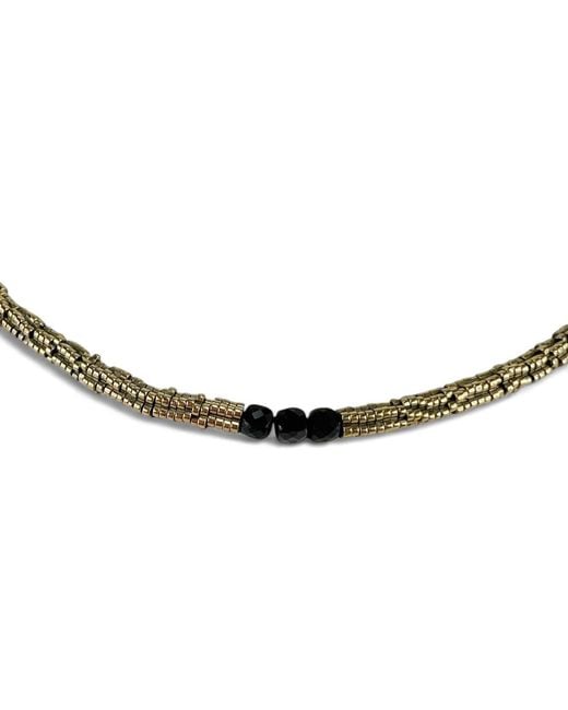 By Virgo Metallic Velura Gemstone Necklace