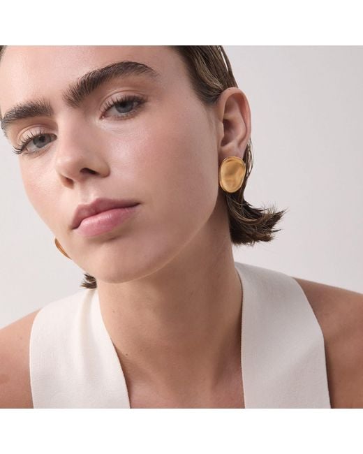 Joidart Metallic Large Golden Earrings Cala