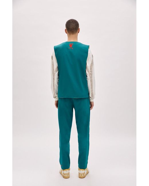Pcfg Green Woven Track Vest for men