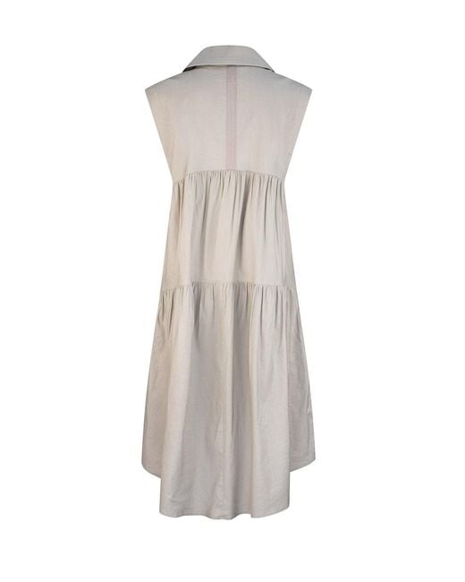 Dref White Neutrals Campari Linen Dress