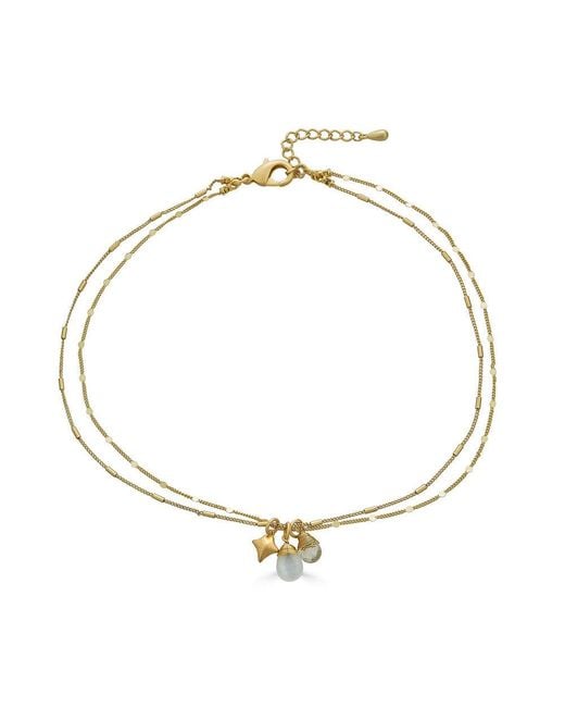 Loni Paul Jewelry Metallic Delicate Clear Quartz & Cats Eye Necklace