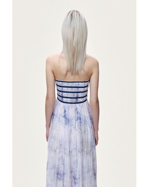Nocturne White Bow Detail Strapless Midi Dress
