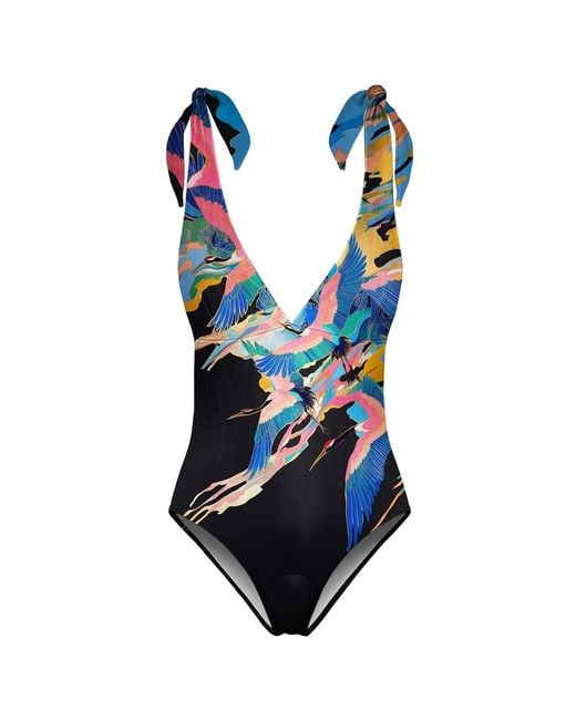 Aloha From Deer Blue Celestial Flight One Piece Swimsuit