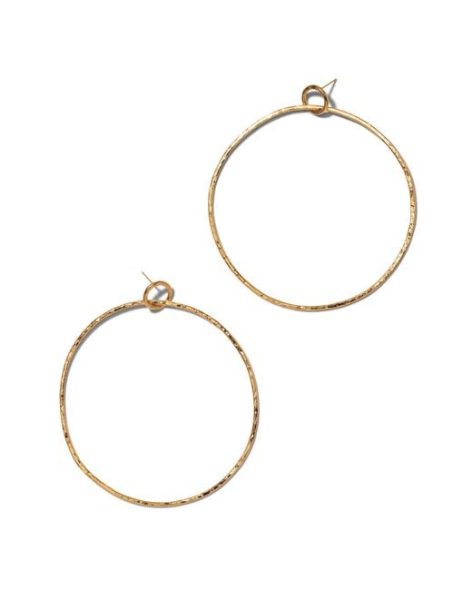 Jaredjamin Metallic Ellen Large Textured Hoop Post Earrings