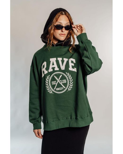 Rave on Trend Green Oversized Rave
