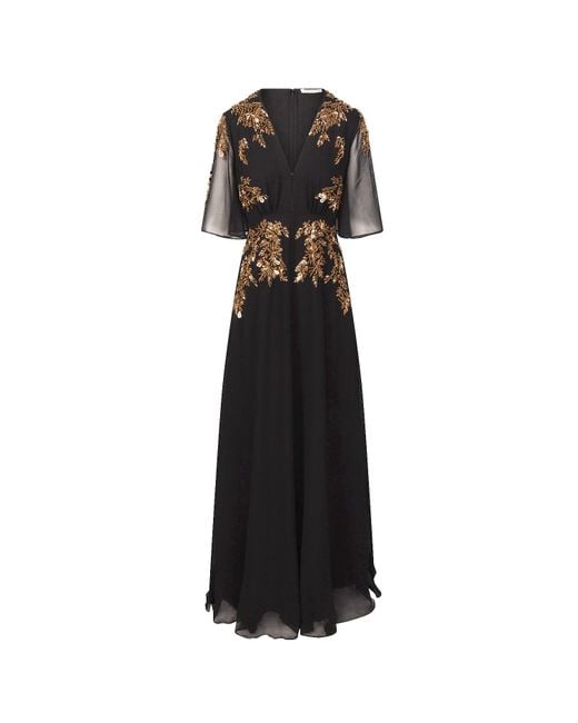 green emerald velvet dress Hope & Ivy Belle Floral Embroidery Dress, Yellow main image 1