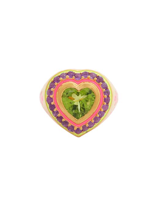 Après Youth Green Firework Heart Ring